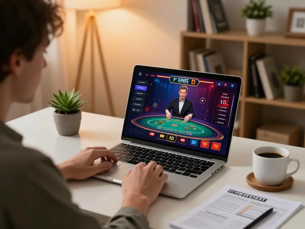 Engaging user experience on Trang chủ Sky88 with modern online gambling setup showcasing live dealer games.