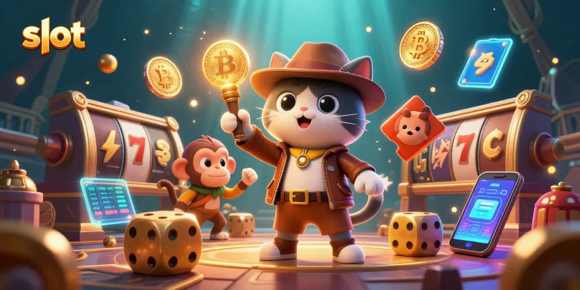 Engage in exciting slot games with iconic symbols and jackpot wins in this vibrant casino scene.