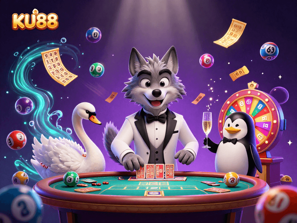 Join the fun at KU88 with a winning atmosphere around a baccarat table
