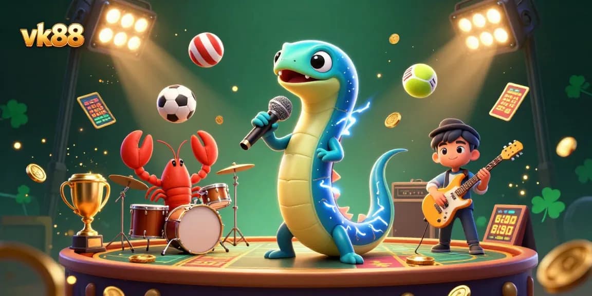 Experience the exciting vk88 underwater casino scene with dynamic performers and sports elements.
