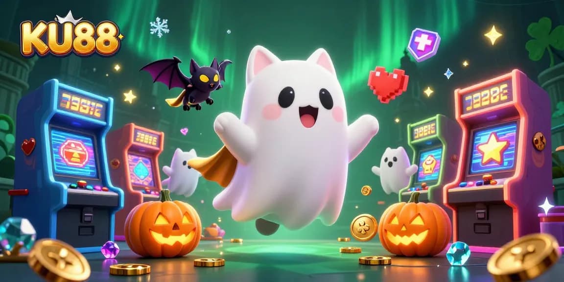 Engage in thrilling gaming adventures with KU88 ghostly characters in a haunted casino.