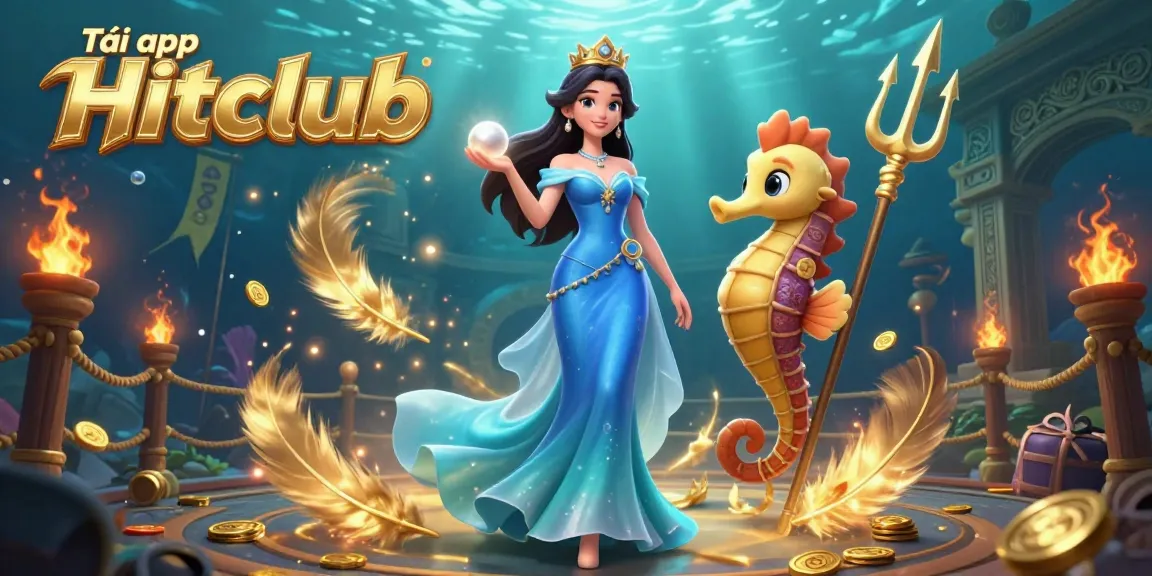 Tải app Hitclub to enjoy a vibrant underwater casino adventure with treasures and excitement.