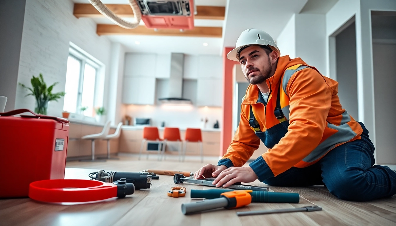 Residential electrician Burnaby installing electrical components in a modern home setting.
