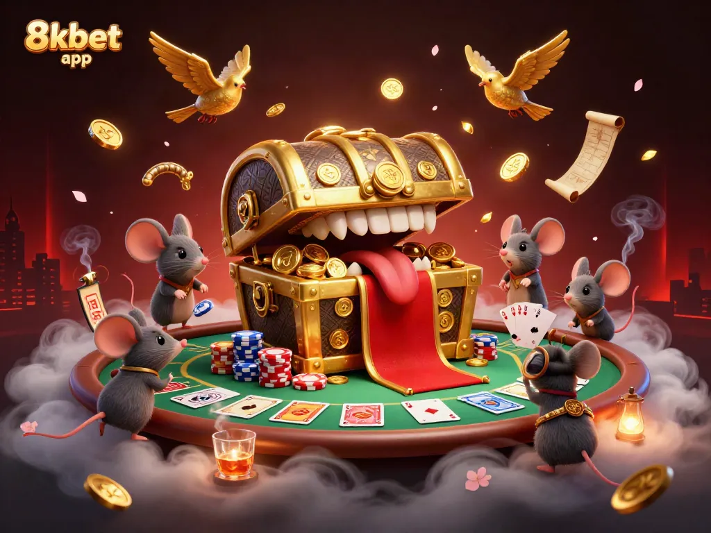 Engage with thrilling gameplay in the visually rich 8xbet app casino illustration full of excitement and detail.