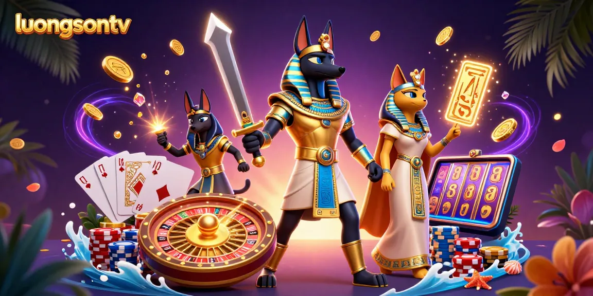 Experience thrilling gameplay at luongsontv with Anubis, Bastet, and dynamic casino elements.