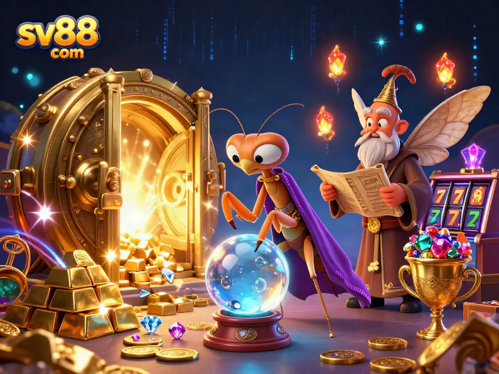 Engage with sv88 com through vibrant animated characters and casino elements in a thrilling scene.