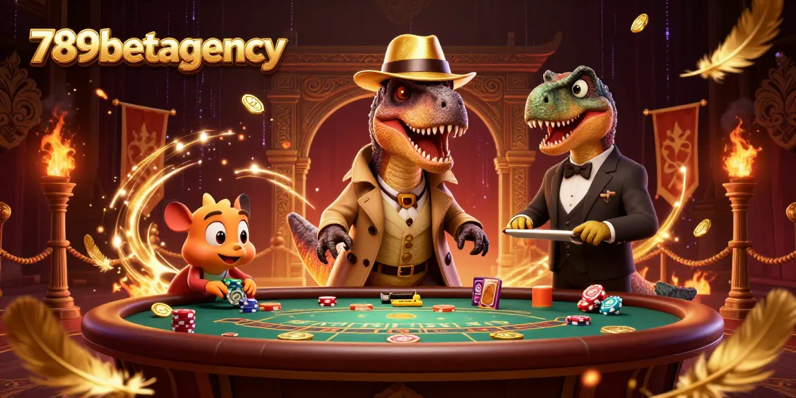 Experience thrilling gameplay with 789betagency at a vibrant blackjack table featuring unique characters.
