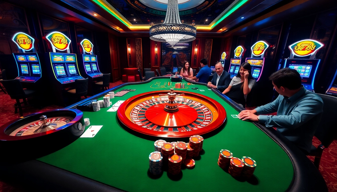 Experience the excitement of Lucky88 uy tín at a luxurious casino table filled with vibrant poker chips and cards.