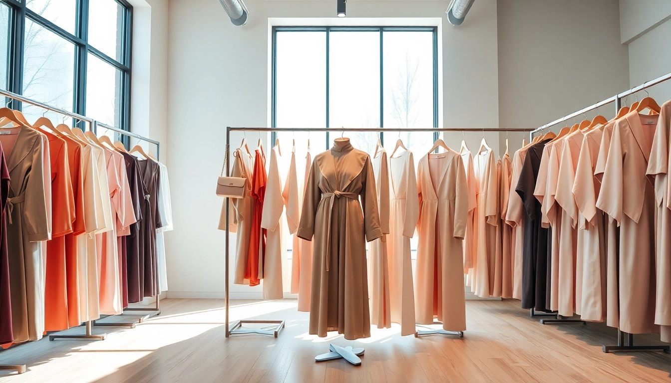 Shop showcasing Modest clothing manufacturer collection with elegant designs.