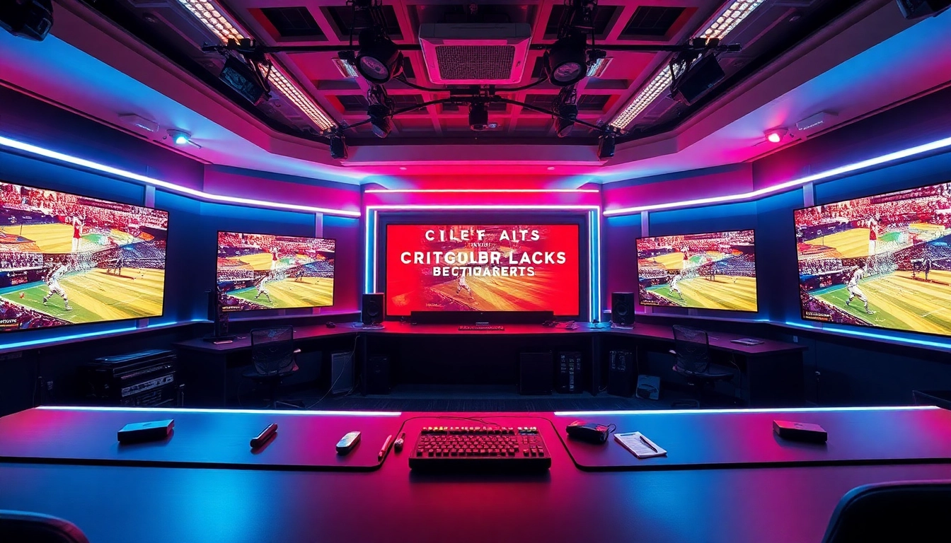 Engage with Sports Broadcasting events live from a professional studio with cutting-edge technology.