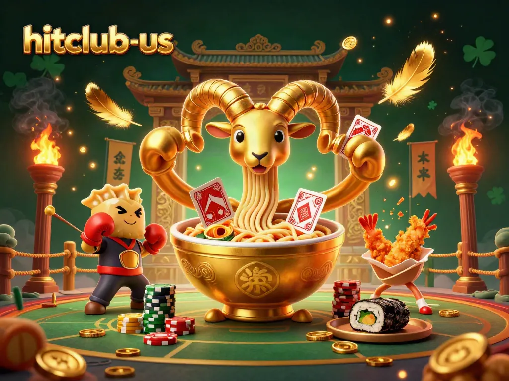 Engage with hitclub-us in a dazzling digital casino arena filled with vibrant 3D characters and elements.