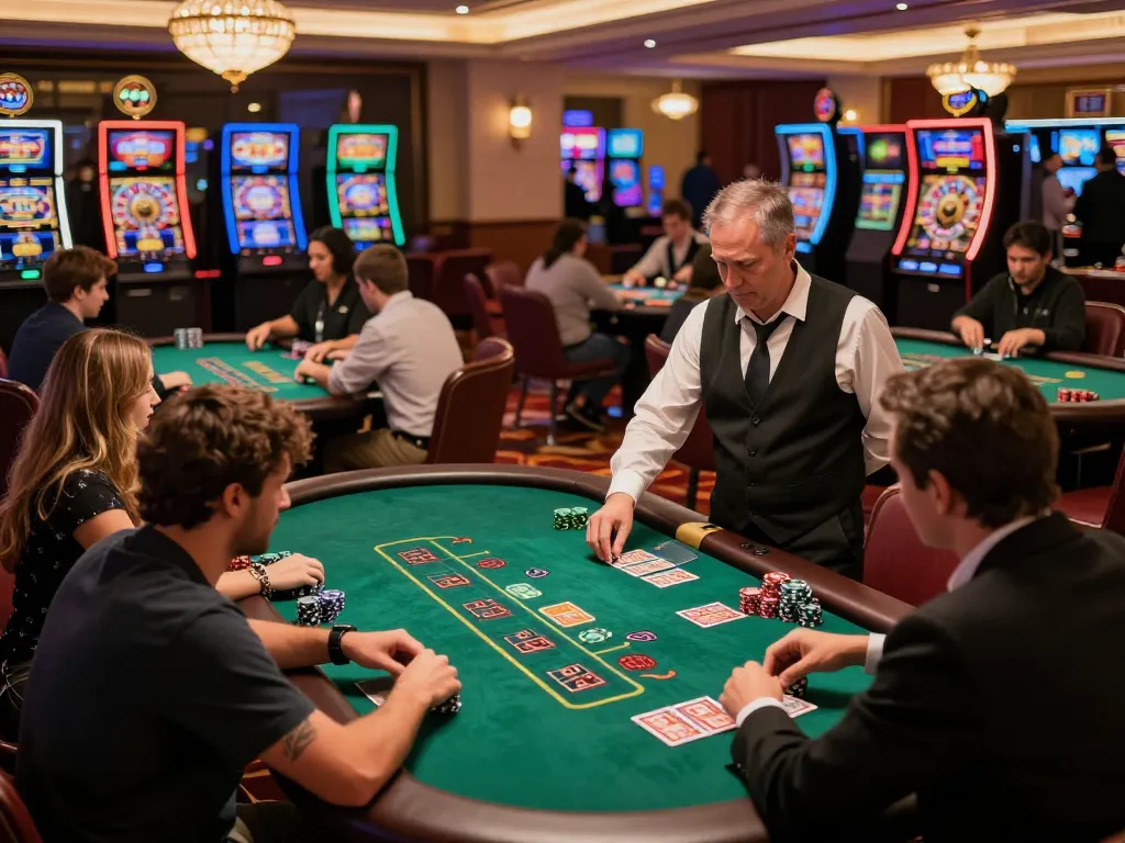 Experience exhilarating gameplay at new88blog's exciting blackjack tables in a vibrant casino