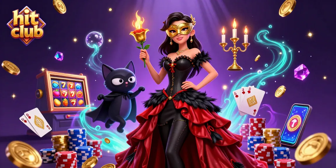 Experience thrilling gameplay at hit club with vibrant slot reels and captivating characters.