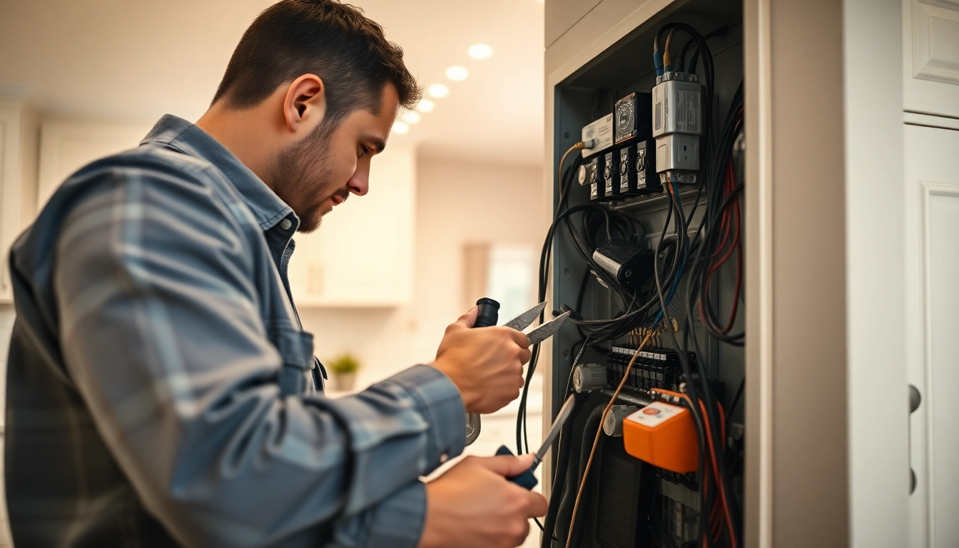 Influx Electric technician expertly working on an electrical panel, ensuring safety and efficiency.