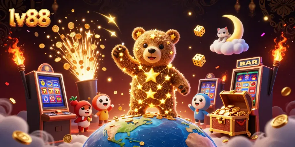 Witness lv88's exciting gaming experience with animated characters and a jackpot explosion.