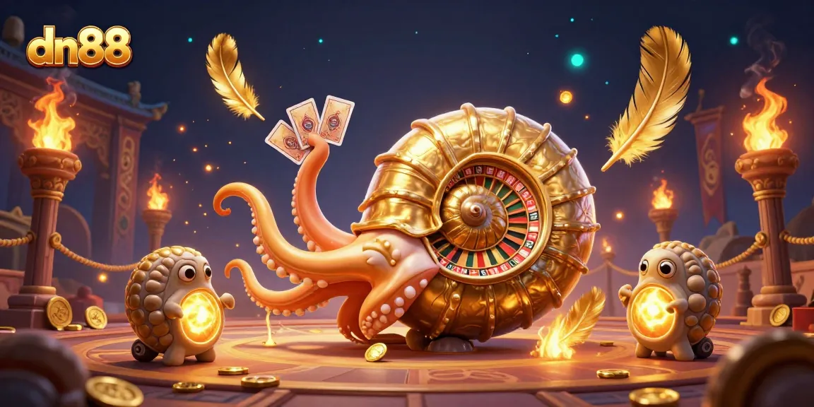 Play thrilling games at dn88 with a giant nautilus roulette wheel and enchanting casino elements.