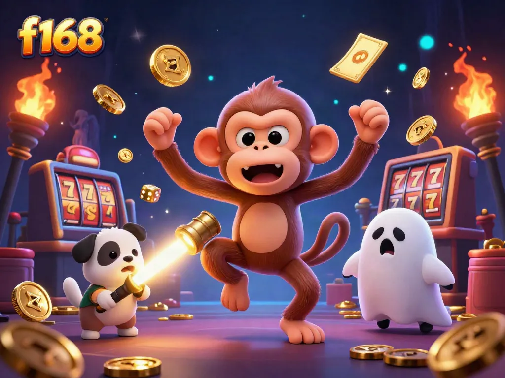 Experience thrilling gameplay in f168 with juggled coins and vivid casino elements.