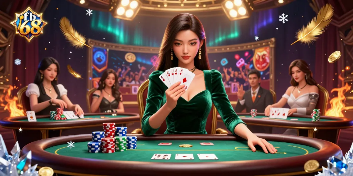 Experience thrilling poker excitement with fb 68 in an ultra-detailed casino scene.