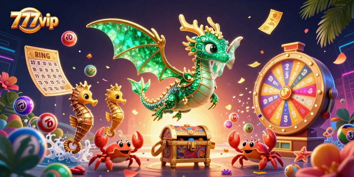 Spin and win with 777vip's exciting dynamic illustrations of vibrant games and bonuses.