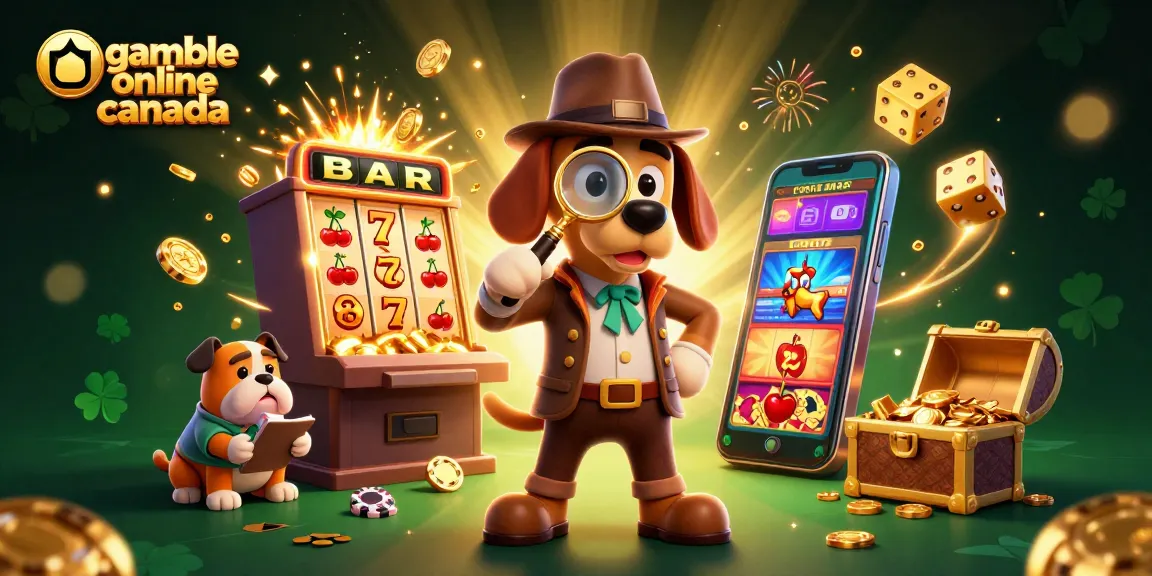 Engage in thrilling games at gamble online canada, visualize a detective uncovering poker treasures amidst casino excitement.