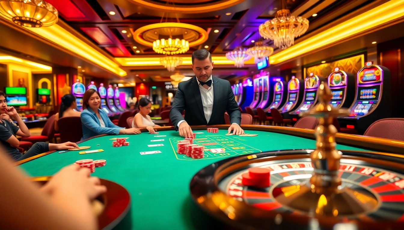 Experience the excitement at Trang chủ Ku88 with vibrant casino action and professional gaming ambiance.