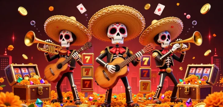 Experience the vibrant online gaming world of 789wingg, featuring a marvellous mariachi band amidst dazzling jackpot elements.