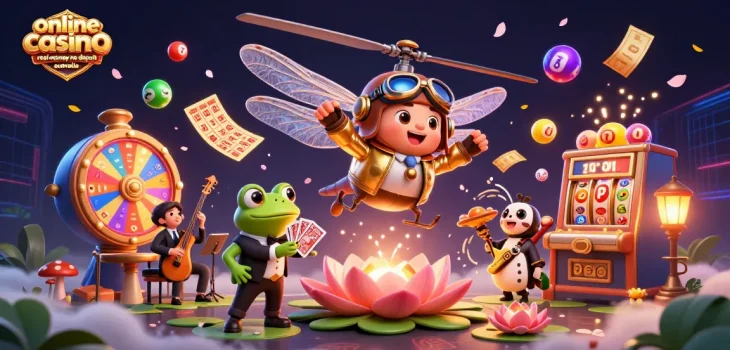 Experience exhilarating gameplay with online casino real money no deposit australia while dragonflies and frogs come to life.