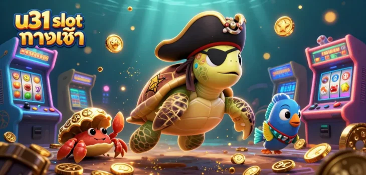 เล่น u31 slot ทางเข้า กับการ์ตูนเต่าข pirates ในฉากคาสิโนใต้ท้องทะเล